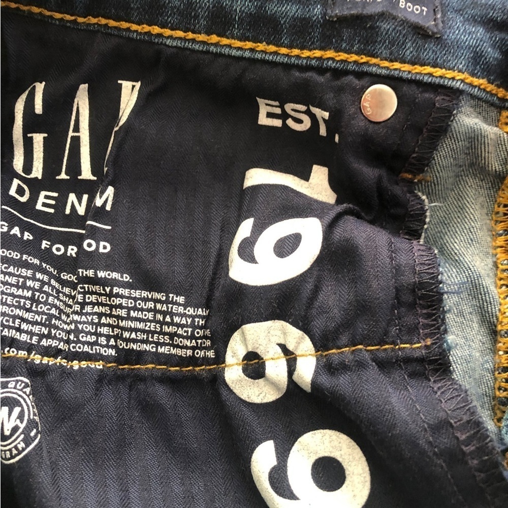 GAP 1969 Bootcut Mid-rise‎ Distressed Denim Blue Jean - Size 8/29R - Picture 5 of 7